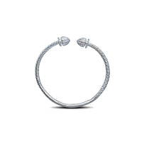 Textured Baby Bangle Bracelet (Silver)