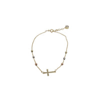 CZ Cross bracelet ( 14K )