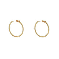 Diamond Hoop Earrings (14K)