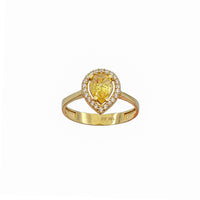 Yellow Pear Lady Ring 18K