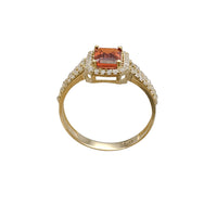 Red Emerald Lady Ring 18K
