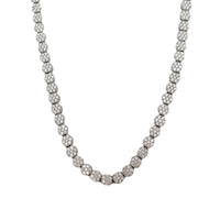 Zirconia Honeycomb Tennis Chain (Silver)