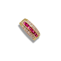 Princess-Cut Triple Channel Zirconia Ring (14K)