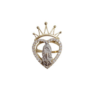 Zirconia Guadalupe / Mary Heart Ring (14K)