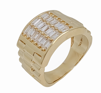 Cubic Zirconia Men Ring (14K)