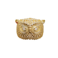 Owl's Face Ring 14K