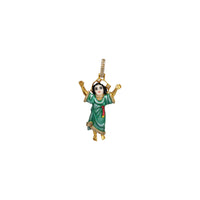 Diamond Enamel Baby Jesus Pendant (14K)