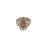 Diamond-Cut Virgin Mary Tricolor Ring (14K)
