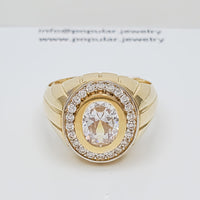 Oval CZ Ring (14K)