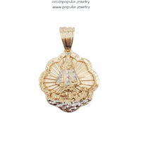 Two-Tone Caridad del Cobre Medallion Pendant (14K)