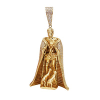 Cubic Zirconia Enrobed Saint Lazarus (14K)
