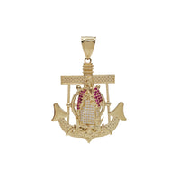 Anchor Virgin Mary Pendant (14K)
