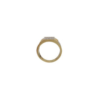 Cubic Zirconia Greek Key Ring (18K)