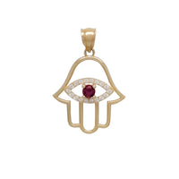 Red Eye Hamsa Hand (14K)