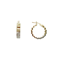 Tricolor Hoop Earring (14K)