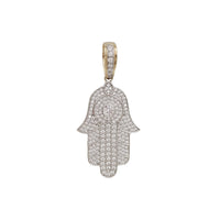 Zirconia Hamsa Hand Pendant (14K)