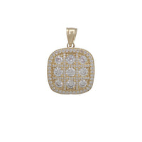 Cubic Zirconia Square Pendant (14K)