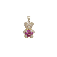 Cubic Zirconia Teddy Bear Pendant (14K)