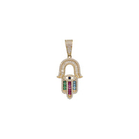 Baguette shaped Cubic Zirconia Hamsa Hand Evil Eye (14)