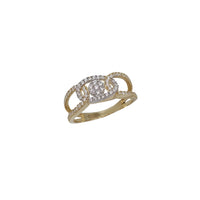 Two-Tone Zirconia Ring (14K)