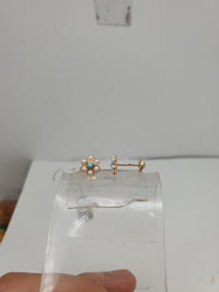 Cubic Zirconia Heart Earring (14K)