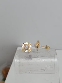 Cubic Zirconia Heart Earring (14K)