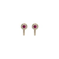 Round CZ Earring (14K)