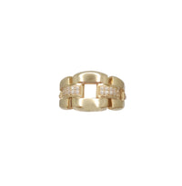 CZ Cable Link Ring (14K)