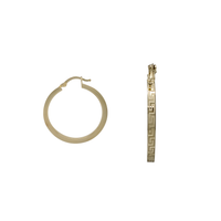 Greek-Key Hoop Earring (14K)