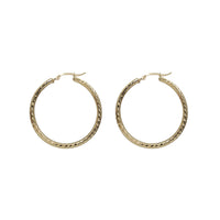 Diamond-Cut Hoop Earrings (14K)