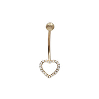 Zirconia Heart Body Jewelry (14K)