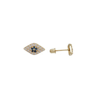 Zirconia Eyes Stud Earrings (14K)