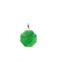 Eight Trigrams Jade Pendant (14K)