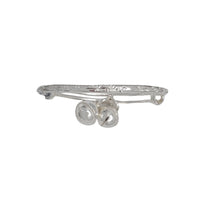 Diamond-Cut Baby Bangle (Silver)