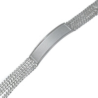 Triple Cuban Link ID Bracelet (Silver)
