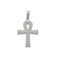 Iced-Out Ankh Cross Pendant (Silver)