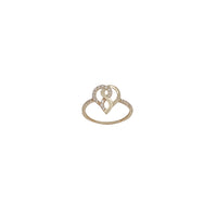 Zirconia Heart Infinity Ring 14K
