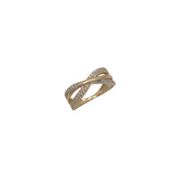 Cubic Zirconia Cross Out Ring (14K)