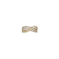 Cubic Zirconia Crisscross Ring (14K)