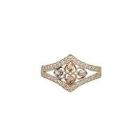 Tricolor Zirconia Lady Ring (14K)