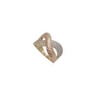 Tricolor Intertwined Cubic Zirconia Ring (14K(