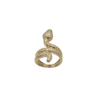 Green Eye Snake Ring (14K)