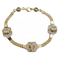 CZ Saint Jude Bismark Bracelet (14K).
