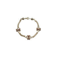 Cubic Zirconia Teddy Bear Bismark Bracelet (14K)