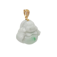 CZ Laughing Jade Pendant (14K)