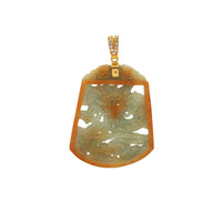 Diamond Dragon Jade Pendant (14K)