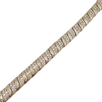 Domed Crest Diamond Bracelet (10K)