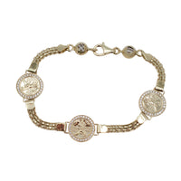 50 Pesos Gold Coin Bracelet (14K).