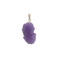 Purple Pixiu Jade Pendant (14K)