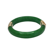 Jade & Gold Bangle Bracelet (14K)